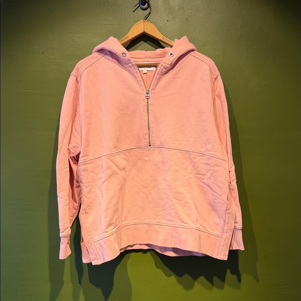 La Ligne Pink Half-Zip Super Hoodie